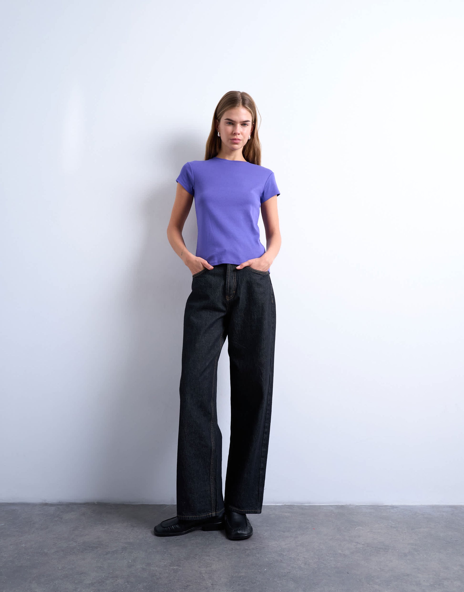 Topshop everyday tee in purple