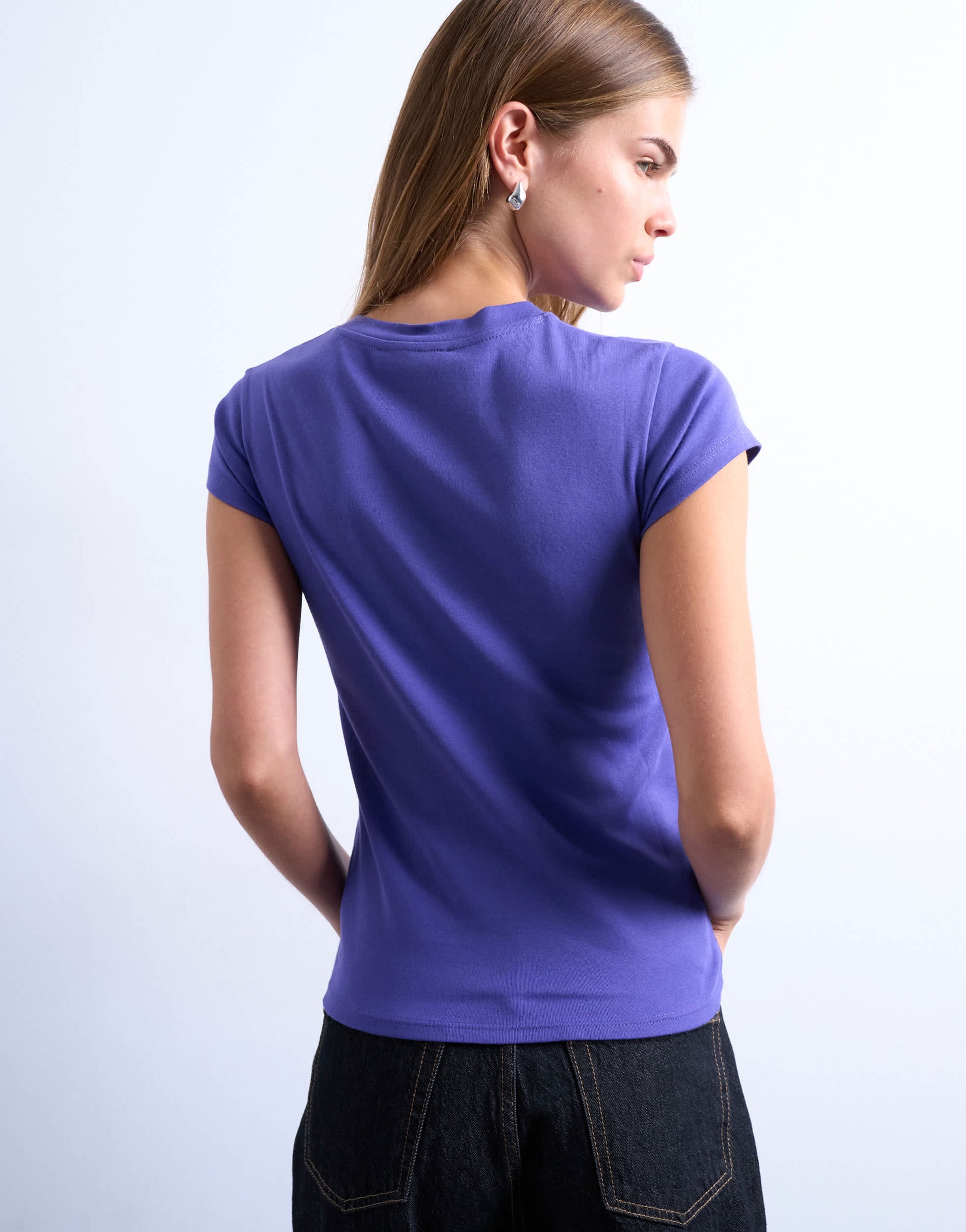 Topshop everyday tee in purple