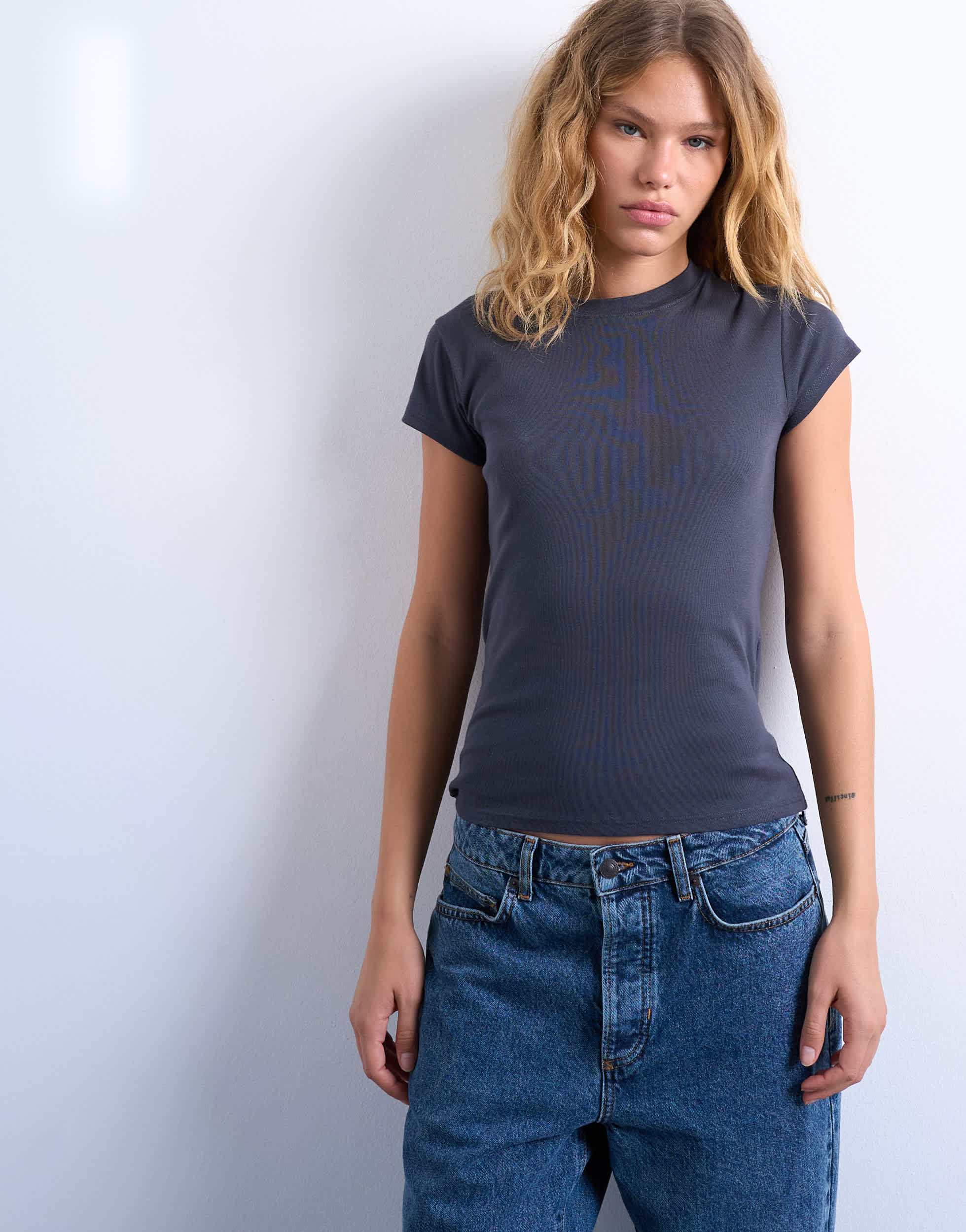 Topshop everyday tee in slate