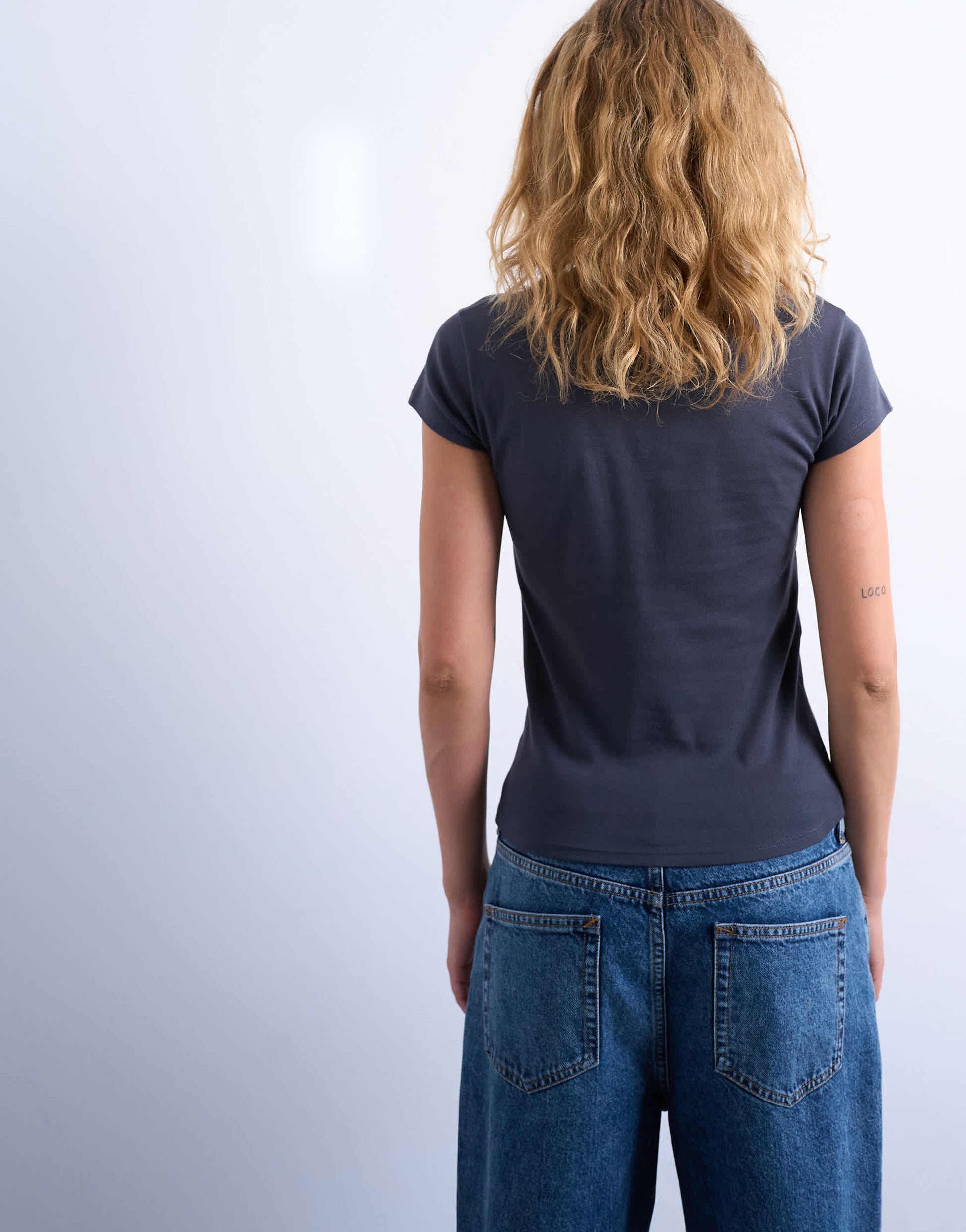 Topshop everyday tee in slate