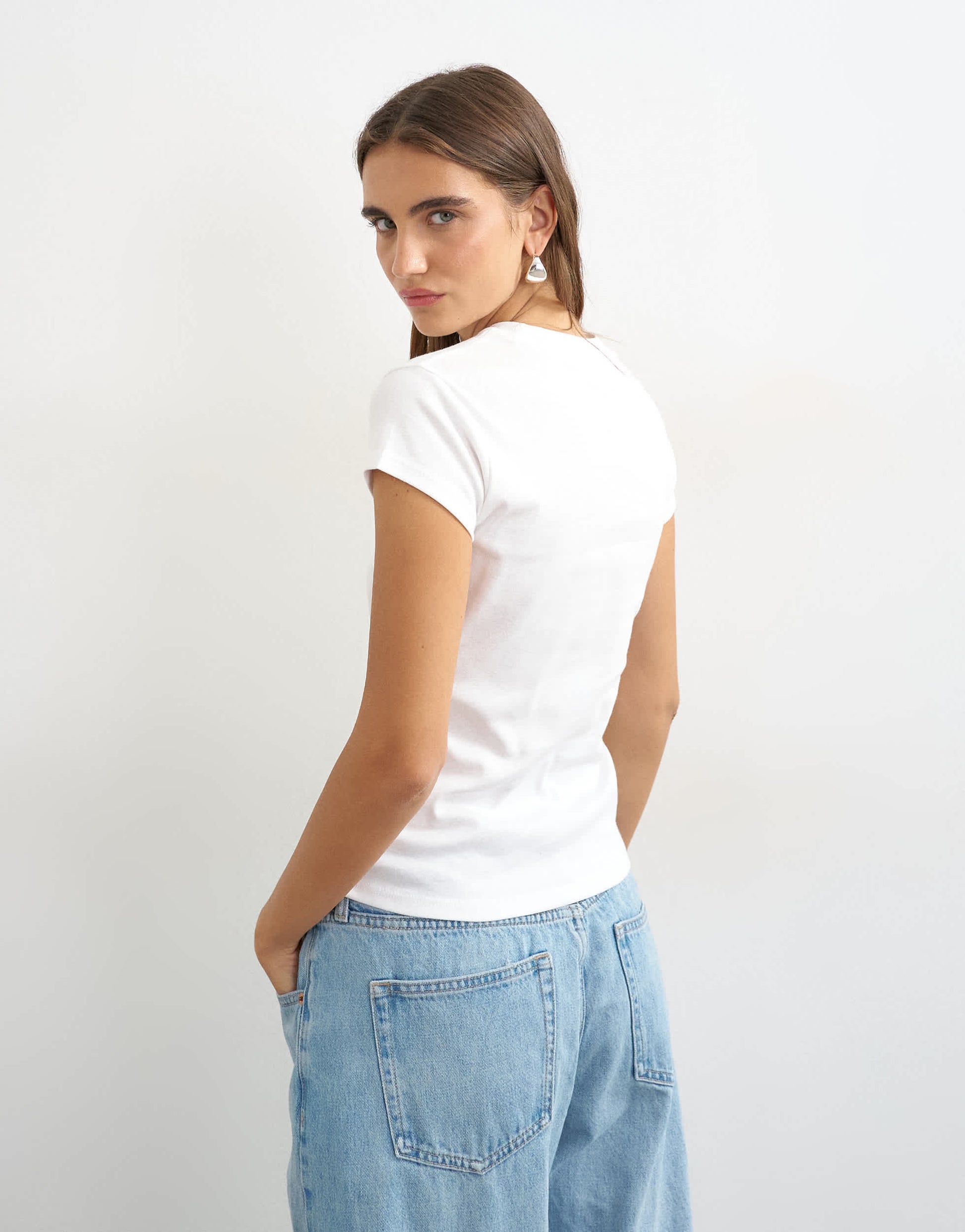 Topshop everyday tee in white