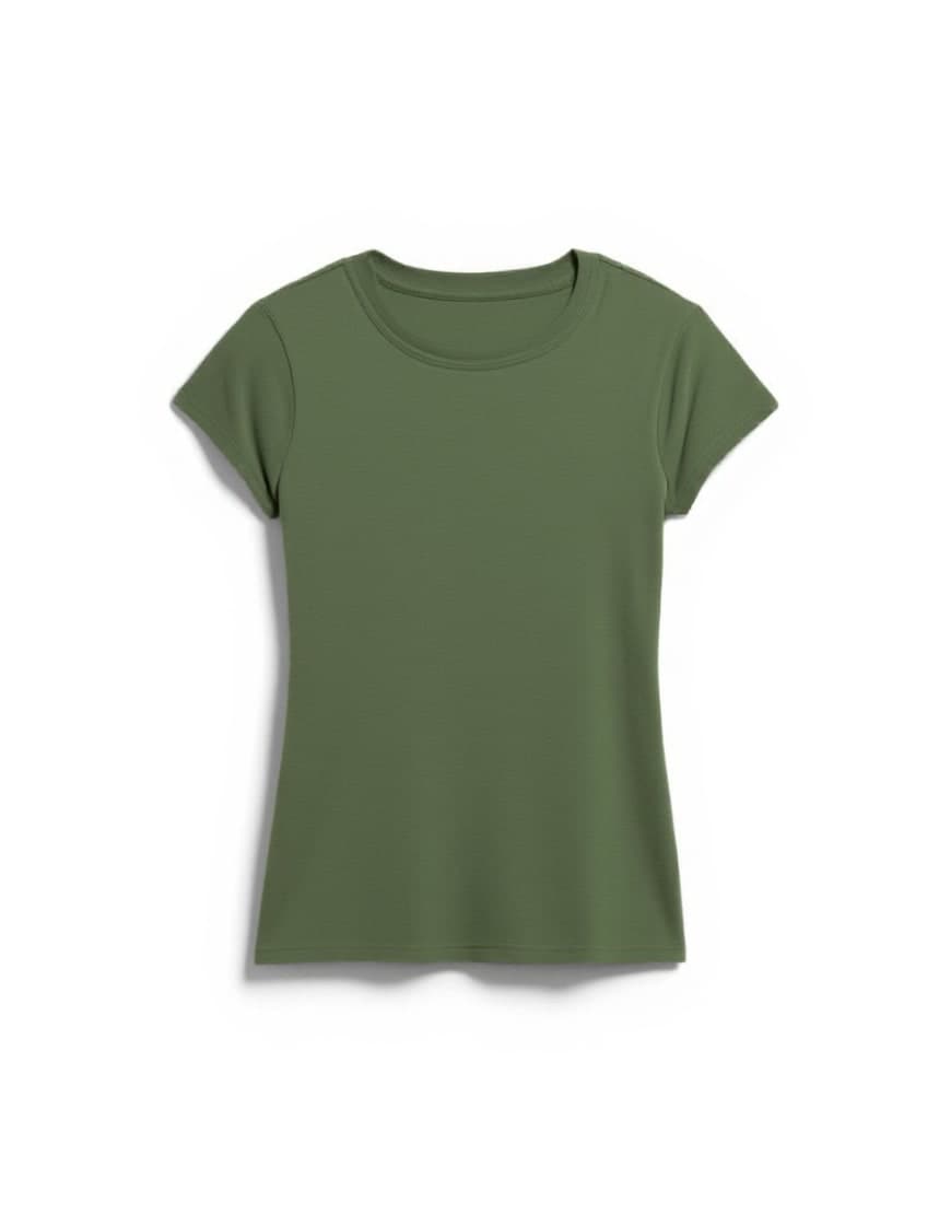 Topshop everyday tee in dark khaki