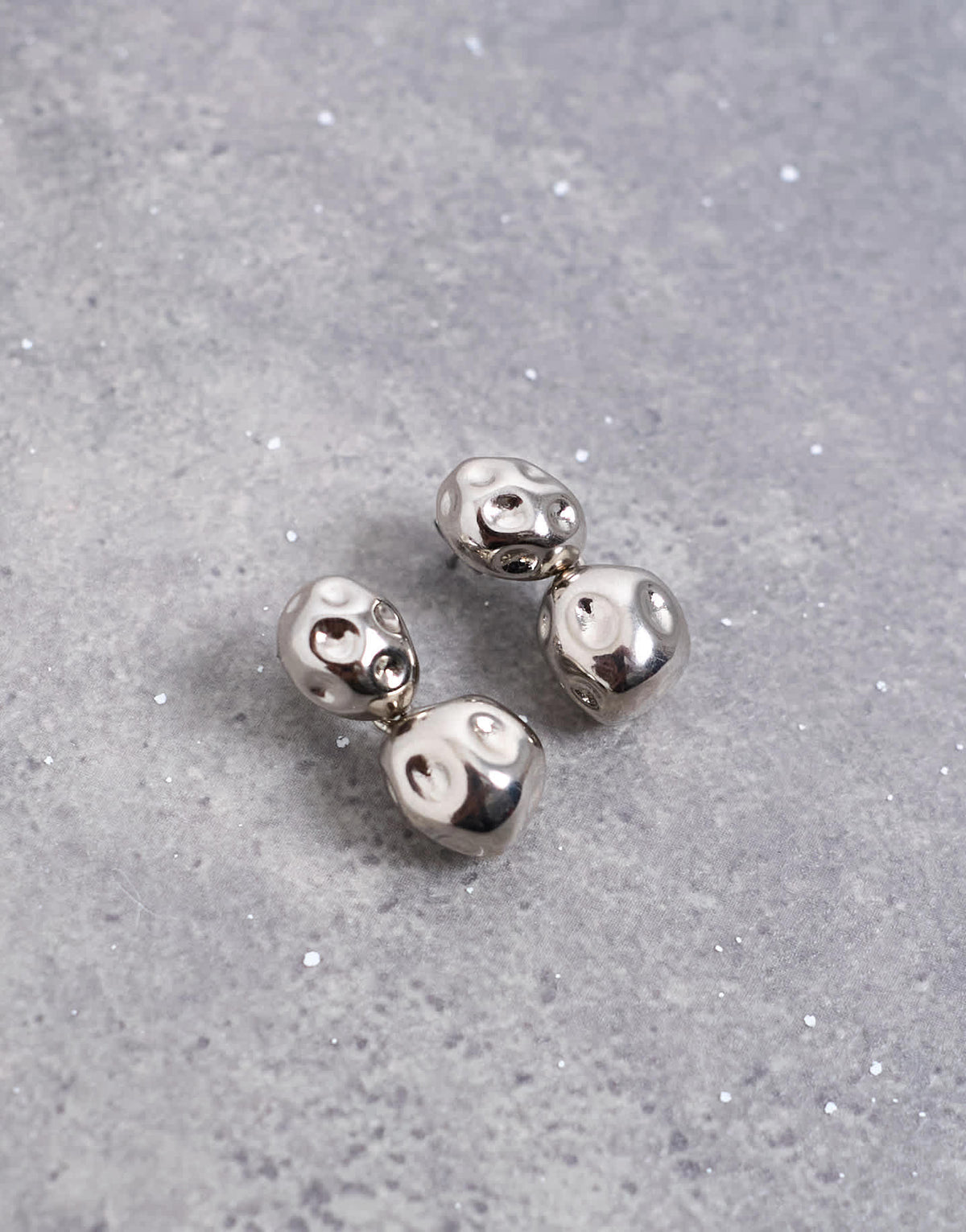 Topshop Penn waterproof stainless steel mini drop stud earring in silver