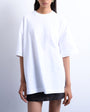 Topshop oversized drop shoulder tee in white