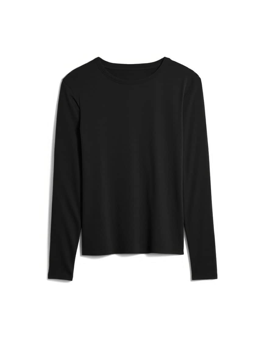 Topshop long sleeve everyday tee in black