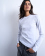 Topshop long sleeve everyday tee in grey marl