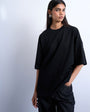 Topshop oversized drop shoulder tee in black