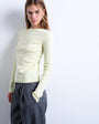 Topshop long sleeve everyday tee in sage green