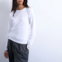 Topshop long sleeve everyday tee in white