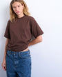 Topshop premium basic short sleeve tee in chocolate brown