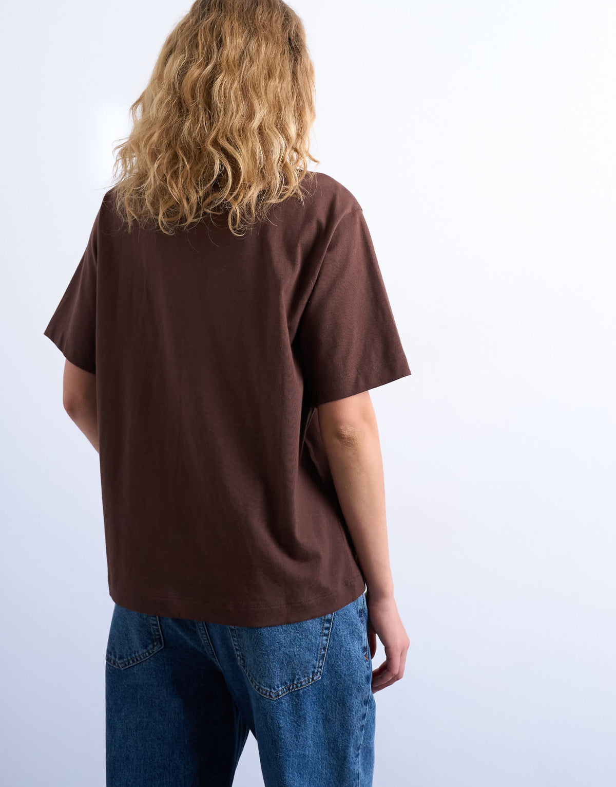 Topshop premium basic short sleeve tee in chocolate brown