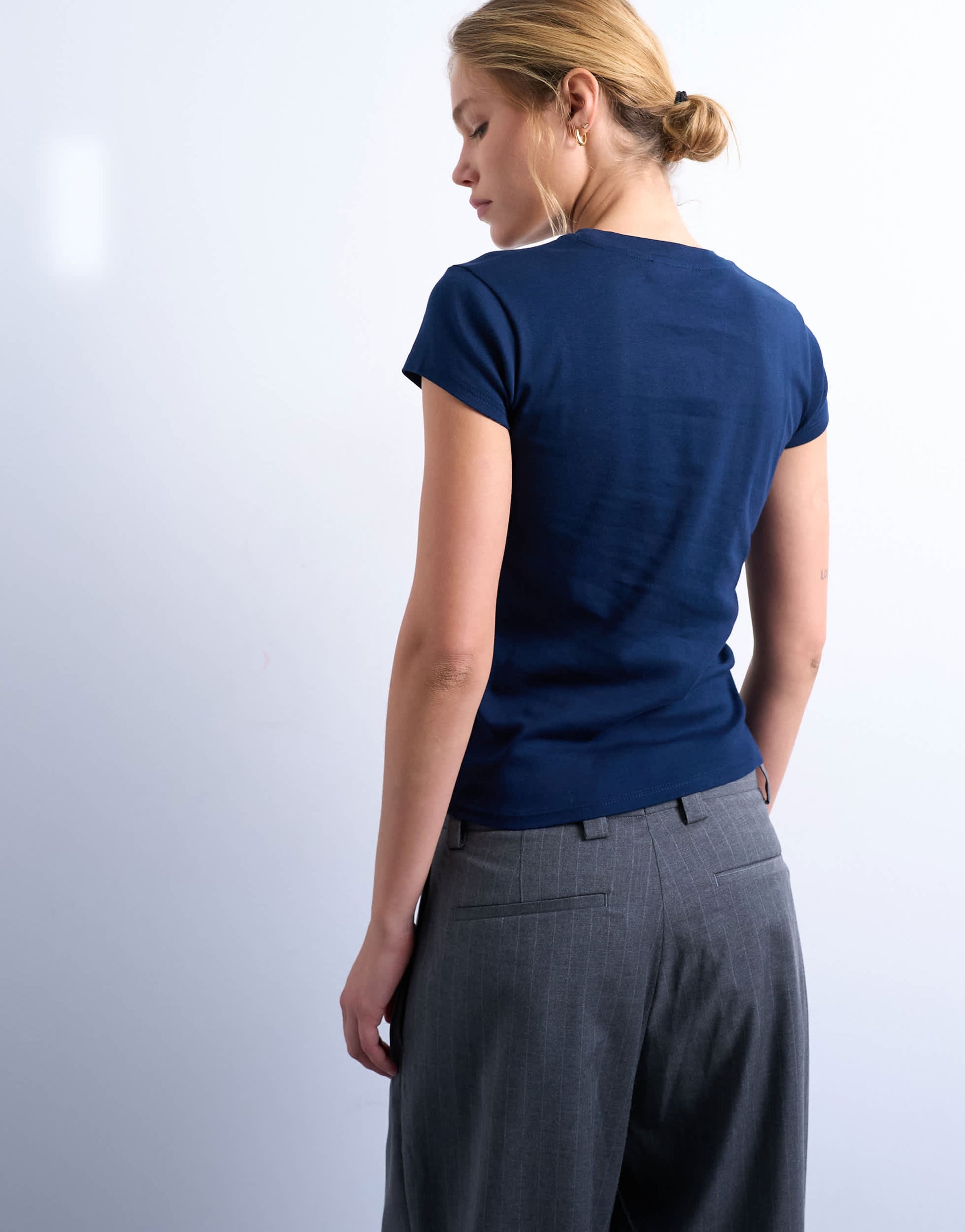 Topshop everyday tee in navy