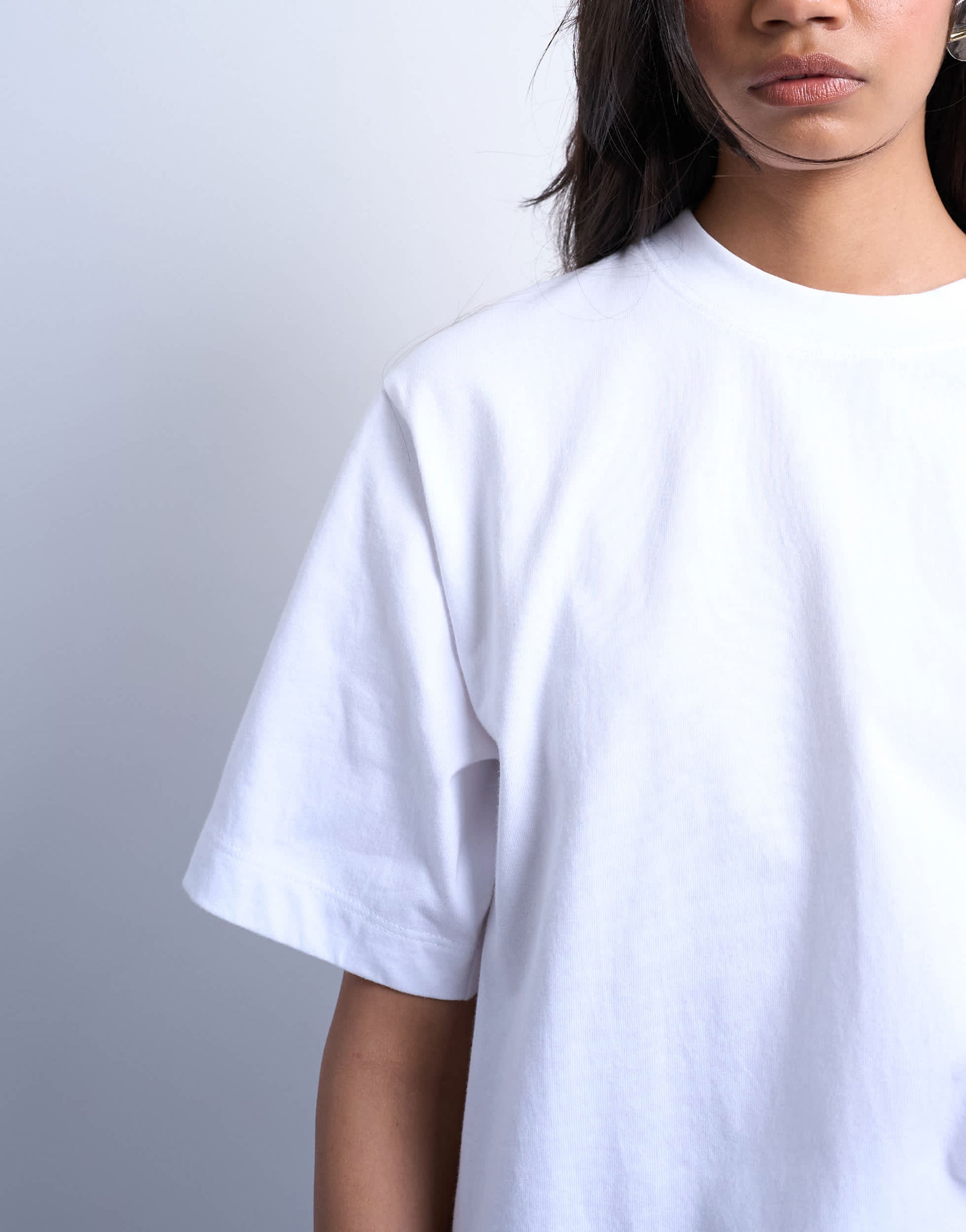 Topshop premium basic short sleeve tee in white
