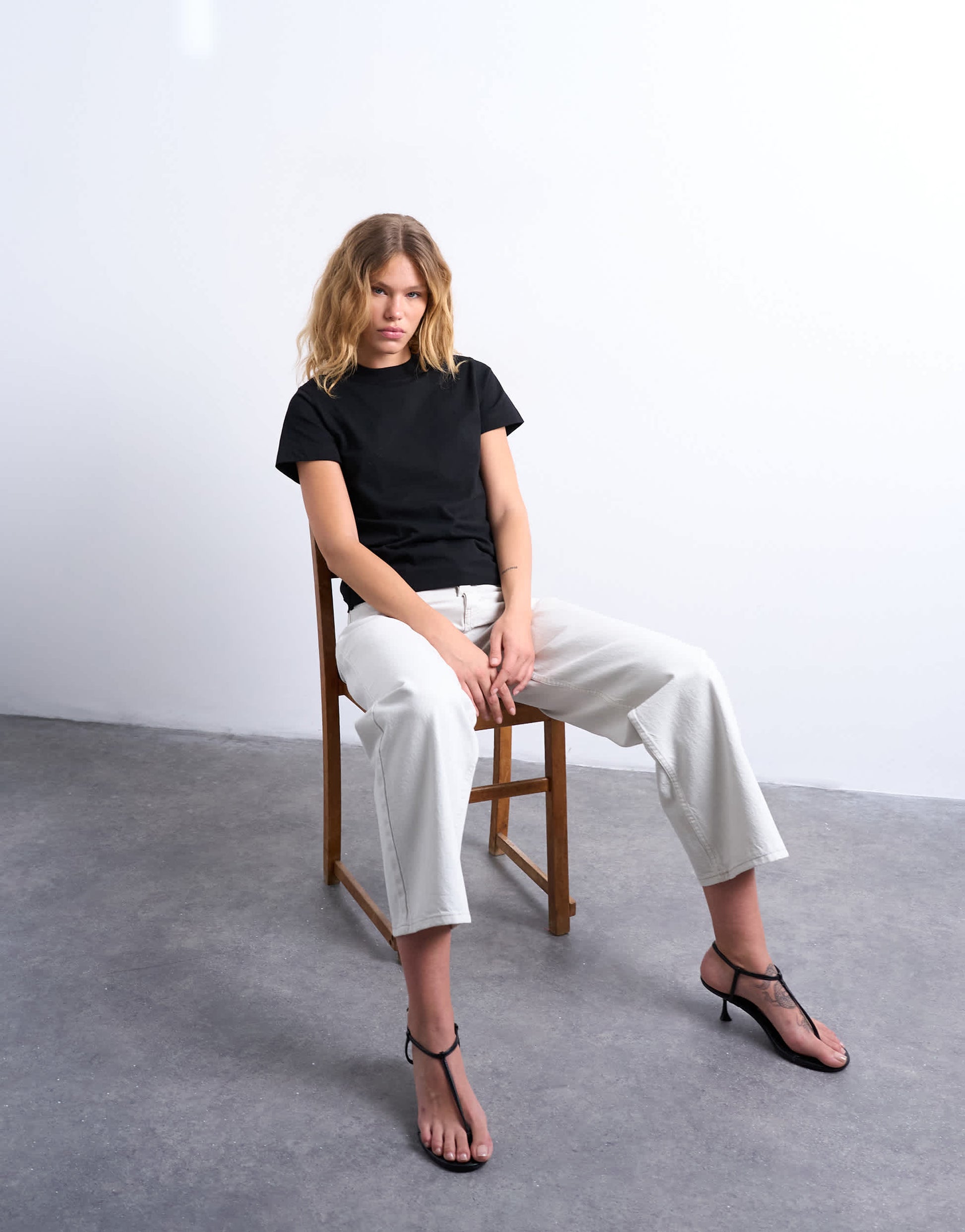 Topshop classic tee in black