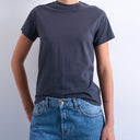 Topshop kastenförmiges T-Shirt in Anthrazit