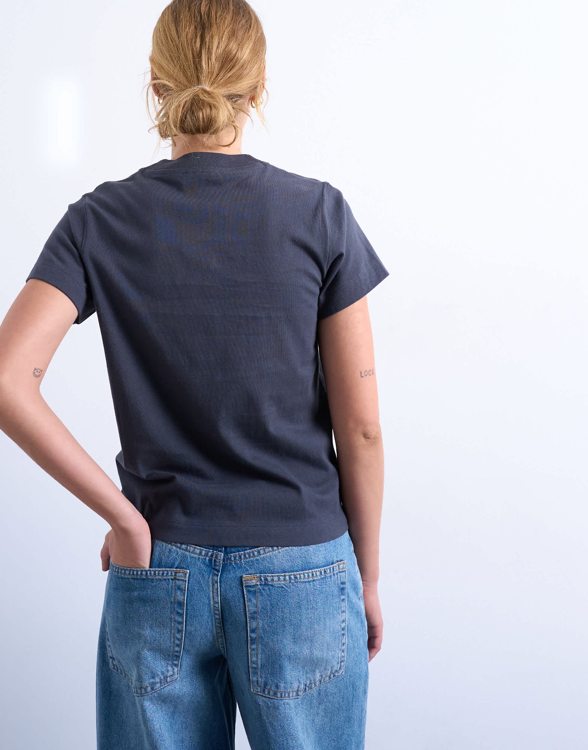 Topshop classic tee in charcoal