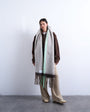 Topshop Sydney blanket scarf in chocolate and mint