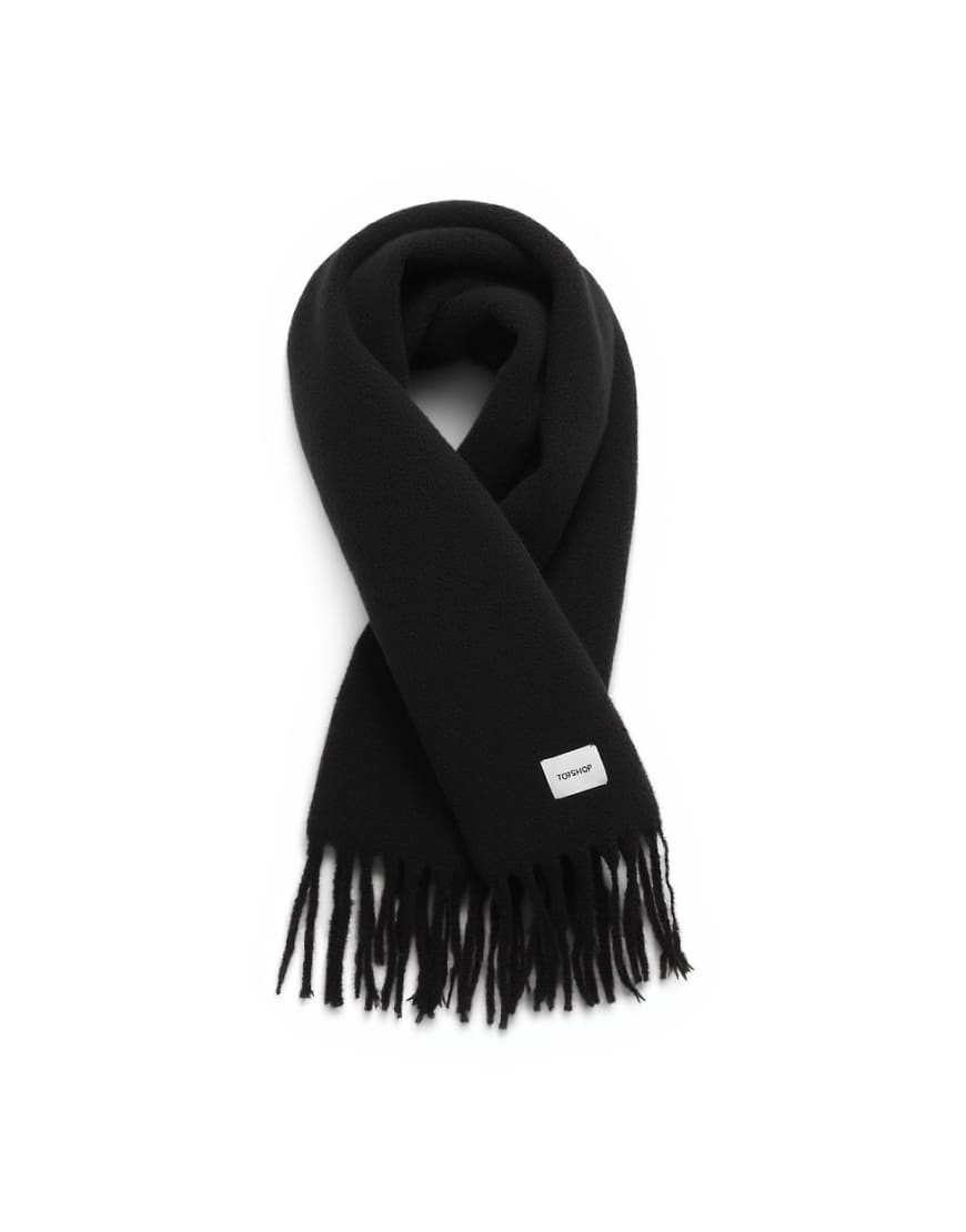 Topshop Sydney blanket scarf in black