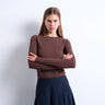 Topshop Langarmshirt in Schokoladenbraun
