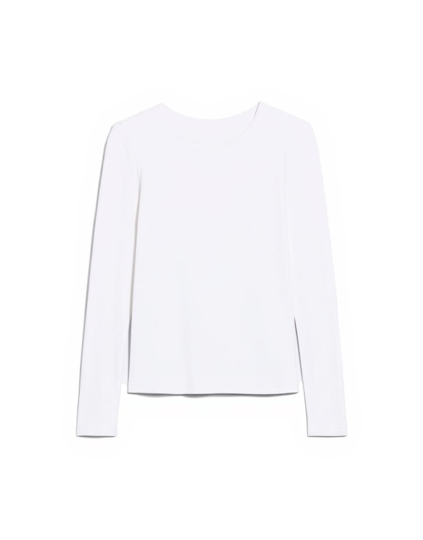 Topshop clean long sleeve top in ivory