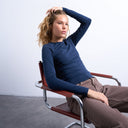 Topshop Langarmshirt in Marineblau