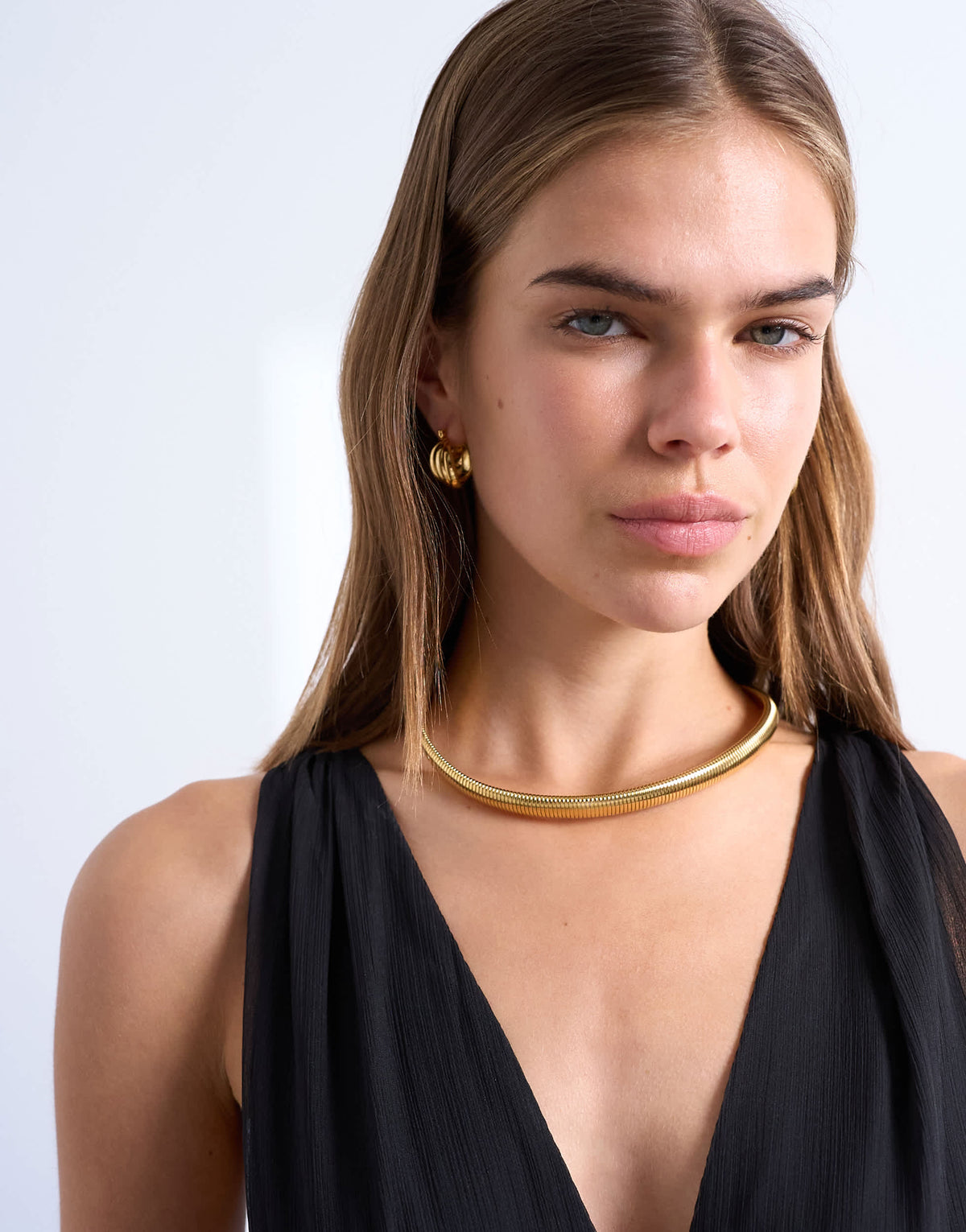 Topshop Matty waterproof stainless steel necklace in gold