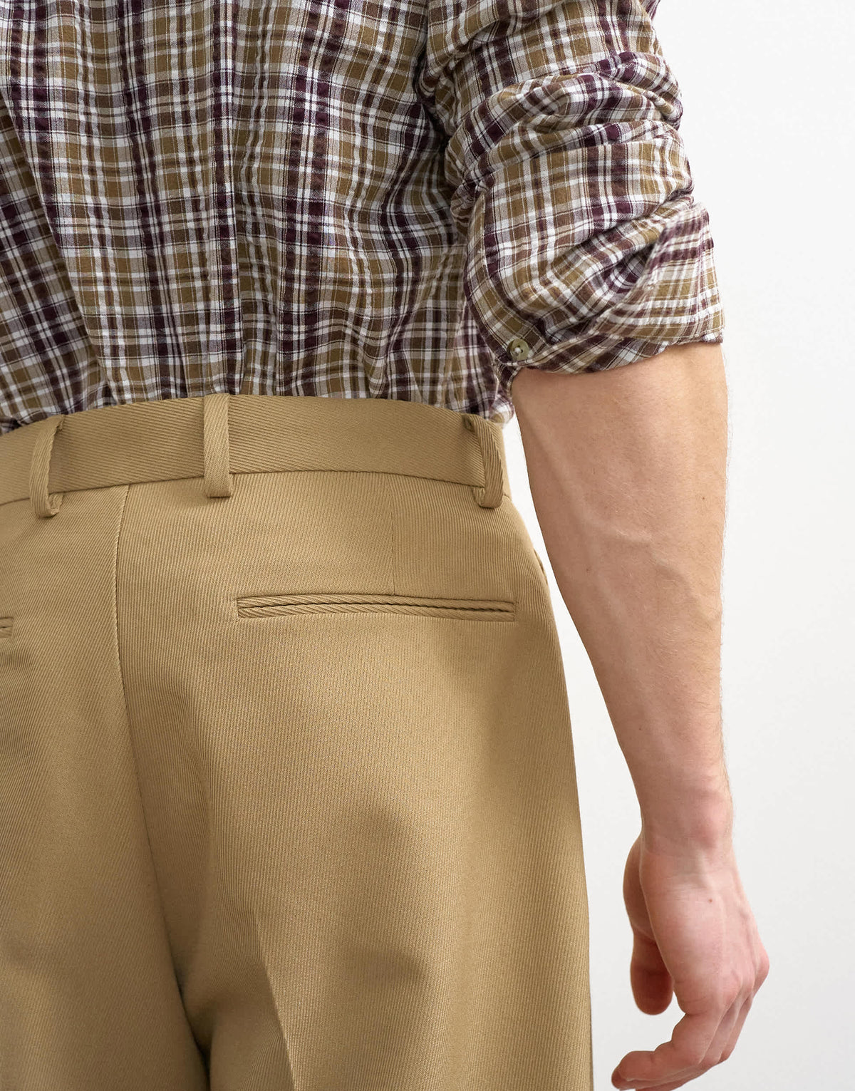 Topman relaxed twill suit trousers in beige