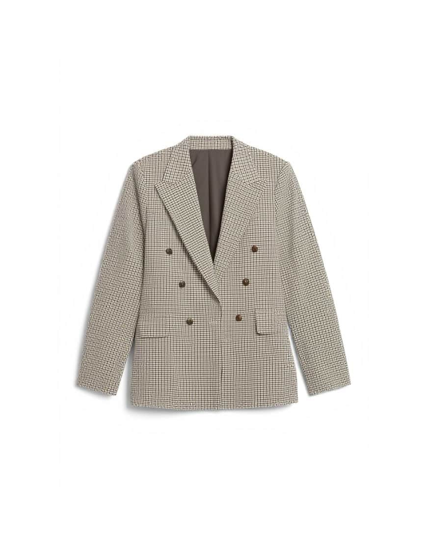 Topman relaxed gingham check blazer in multi