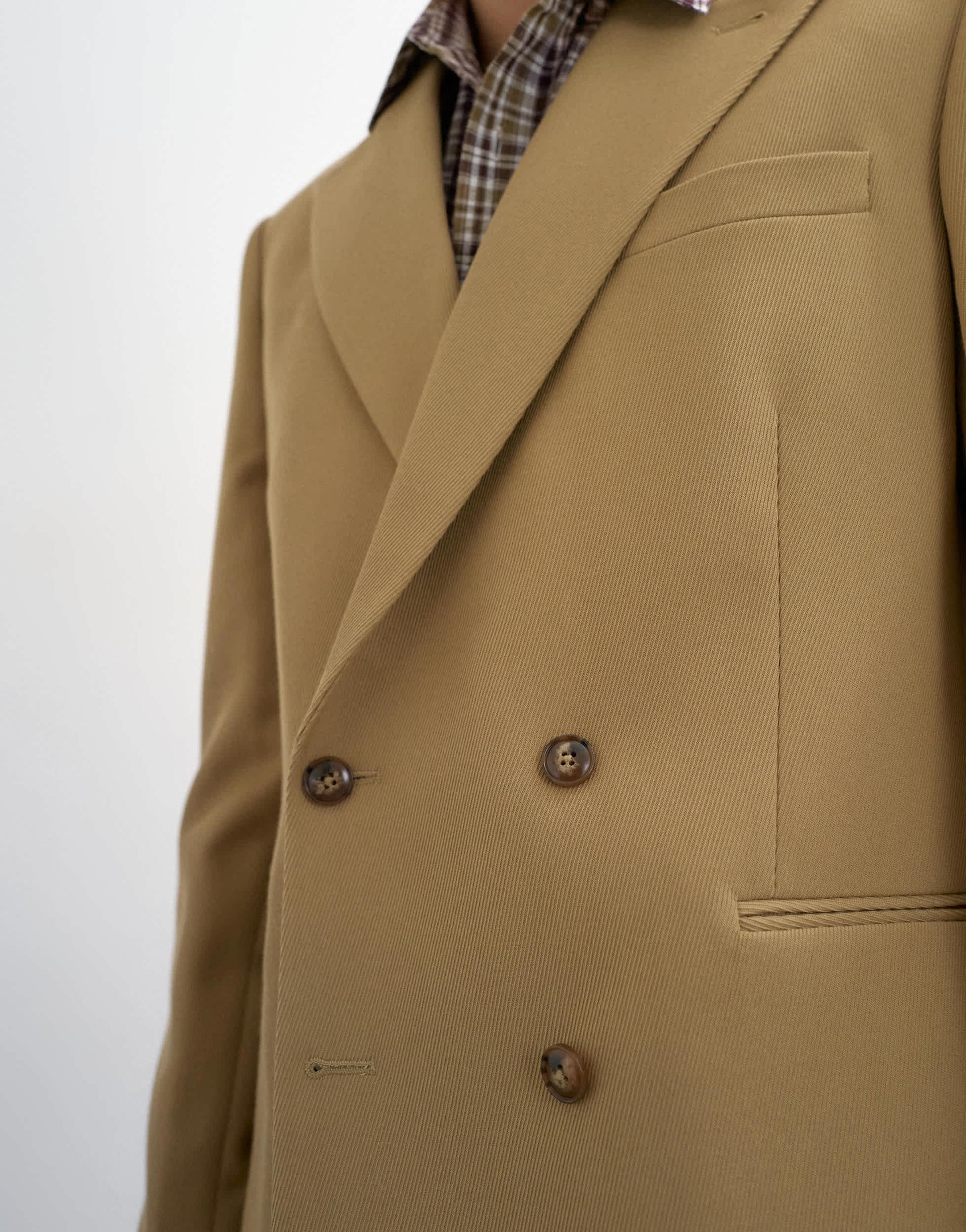 Topman relaxed twill suit jacket in beige