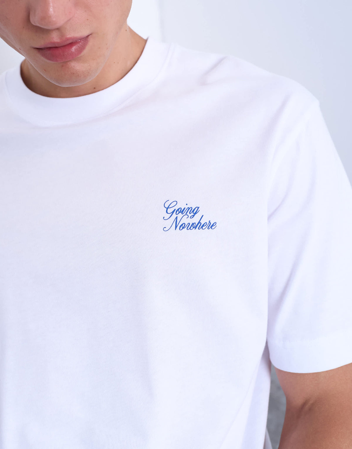 Topman relaxed for Going Nowhere print t-shirt in white