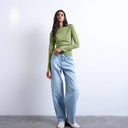 Jean ample taille basse Topshop Lowrie délavé