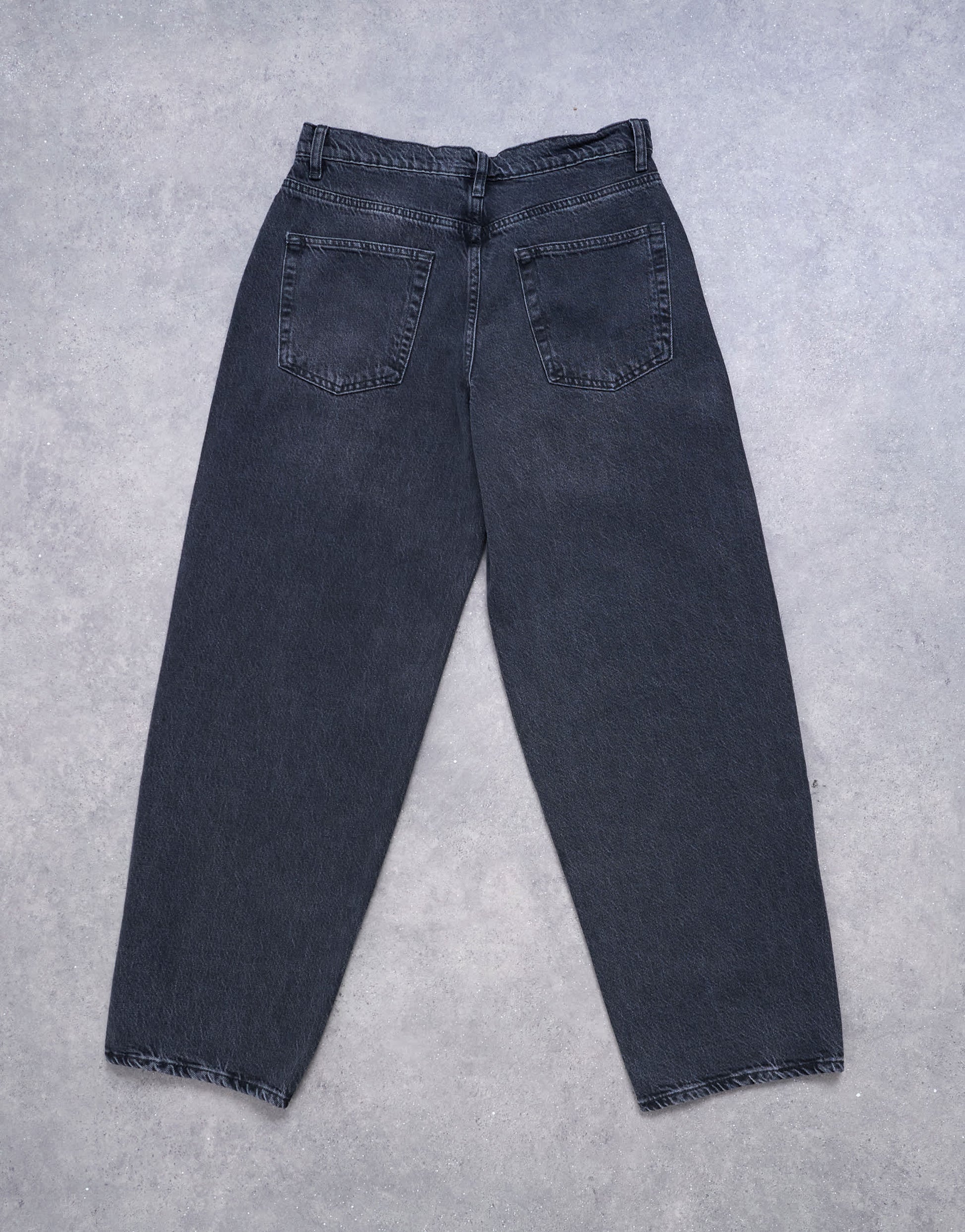 Topshop Lowrie low rise baggy jean in washed black