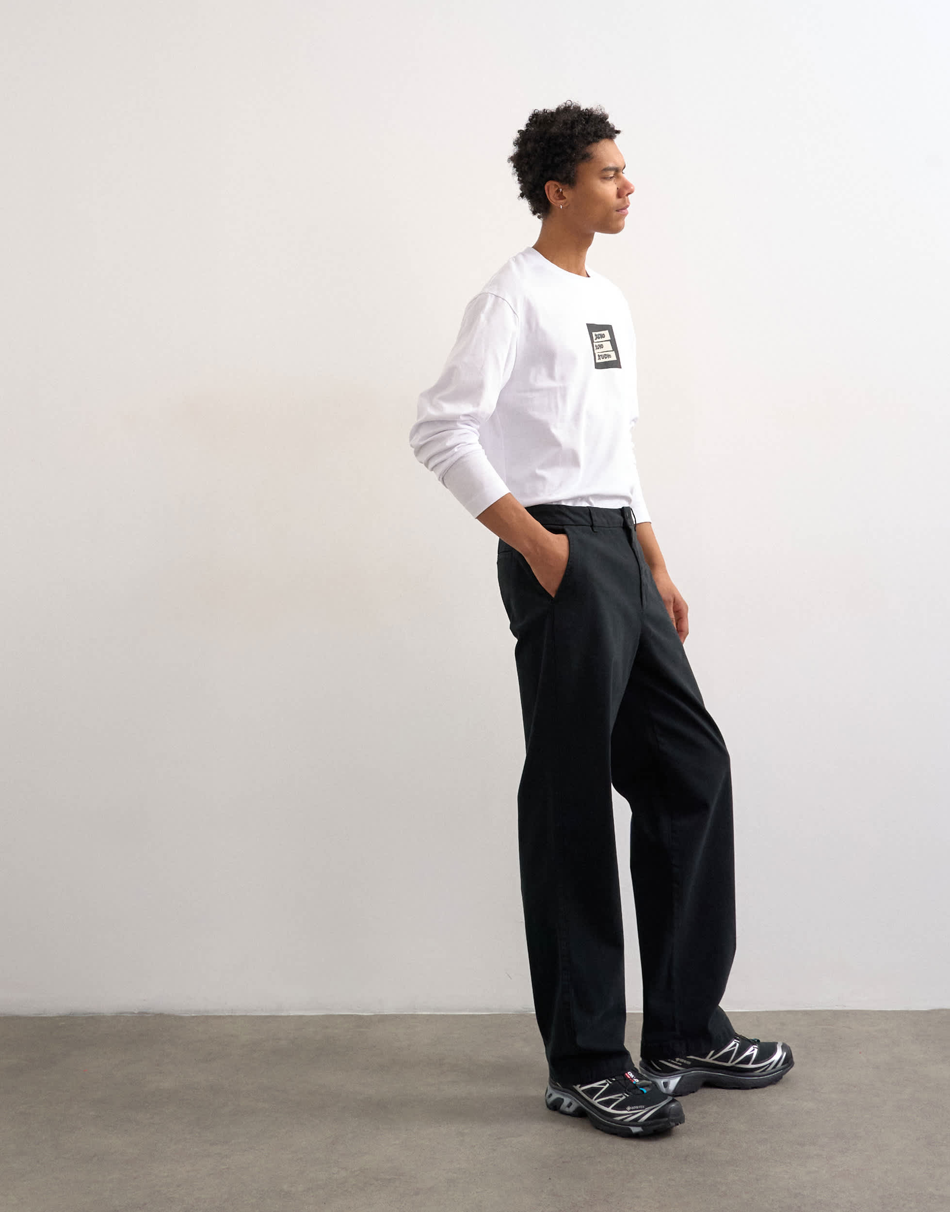 Topman straight chino in black