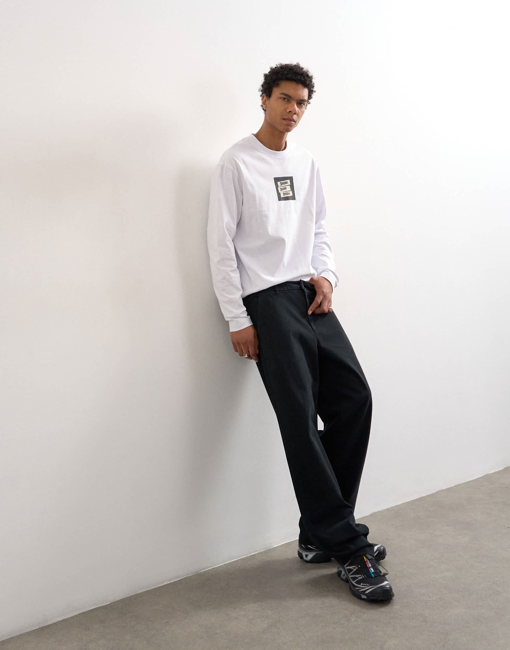 Topman straight chino in black
