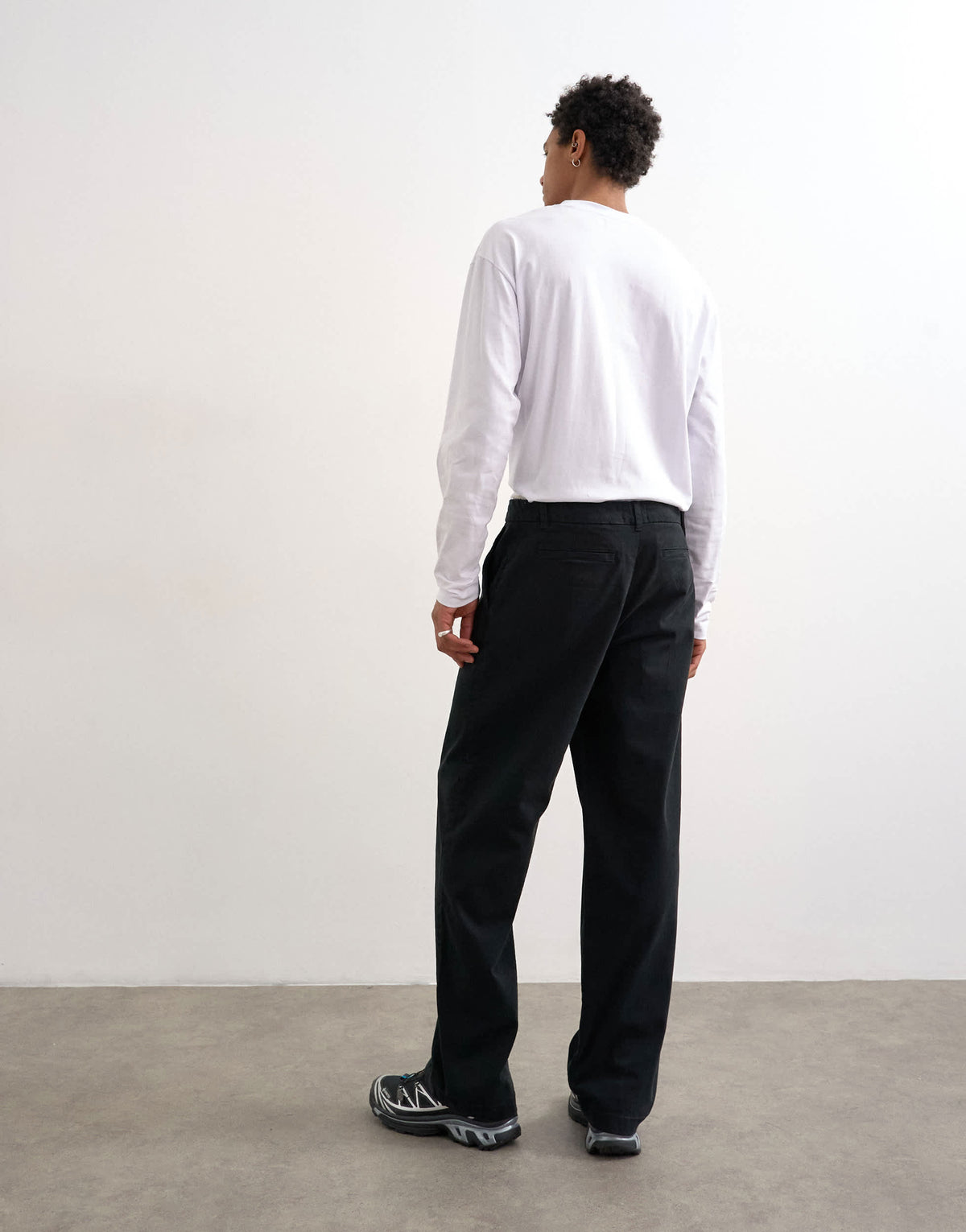 Topman straight chino in black
