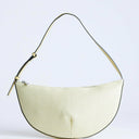 Topshop Curly medium canvas scoop shoulder bag in lemon