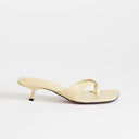 Topshop Solo strappy mule mid heel sandal in buttermilk