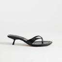 Topshop Solo strappy mule mid heel sandal in black