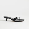 Topshop Solo strappy mule mid heel sandal in black
