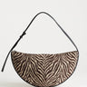 Topshop Curly medium canvas scoop shoulder bag in zebra