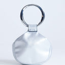 Topshop Cherry metal handle grab bag in silver