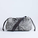 Topshop Charlie medium nylon cross body bag in zebra