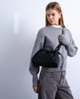 Topshop Charlie medium nylon cross body bag in black