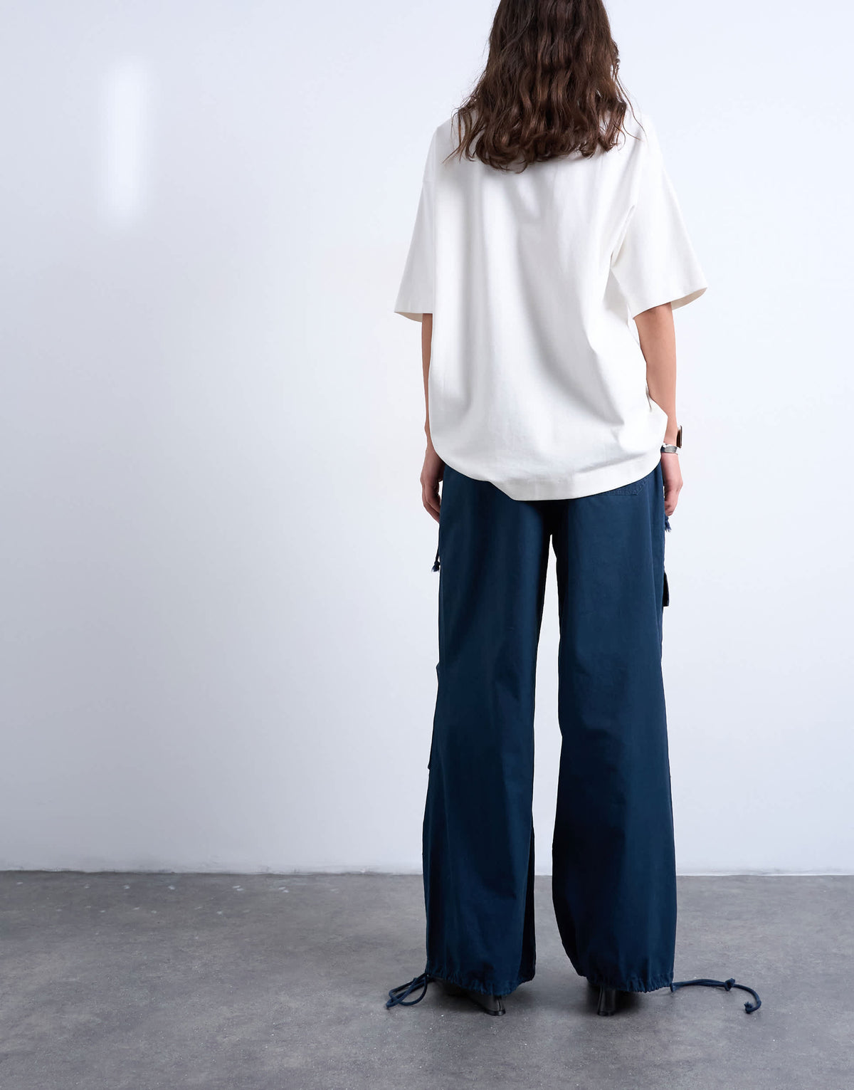 Topshop two toned cargo trousers with deep pockets in slate