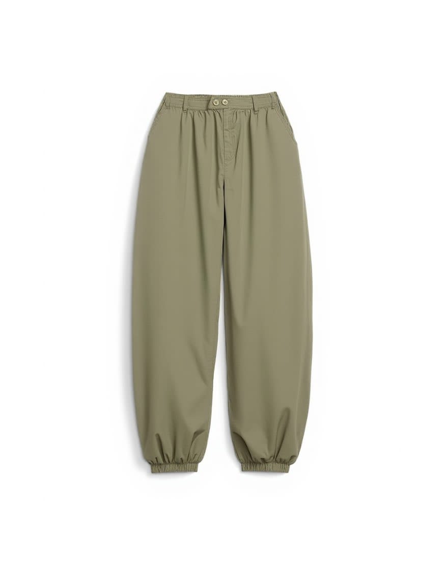 Topshop balloon ripstop cargo trouser in khaki