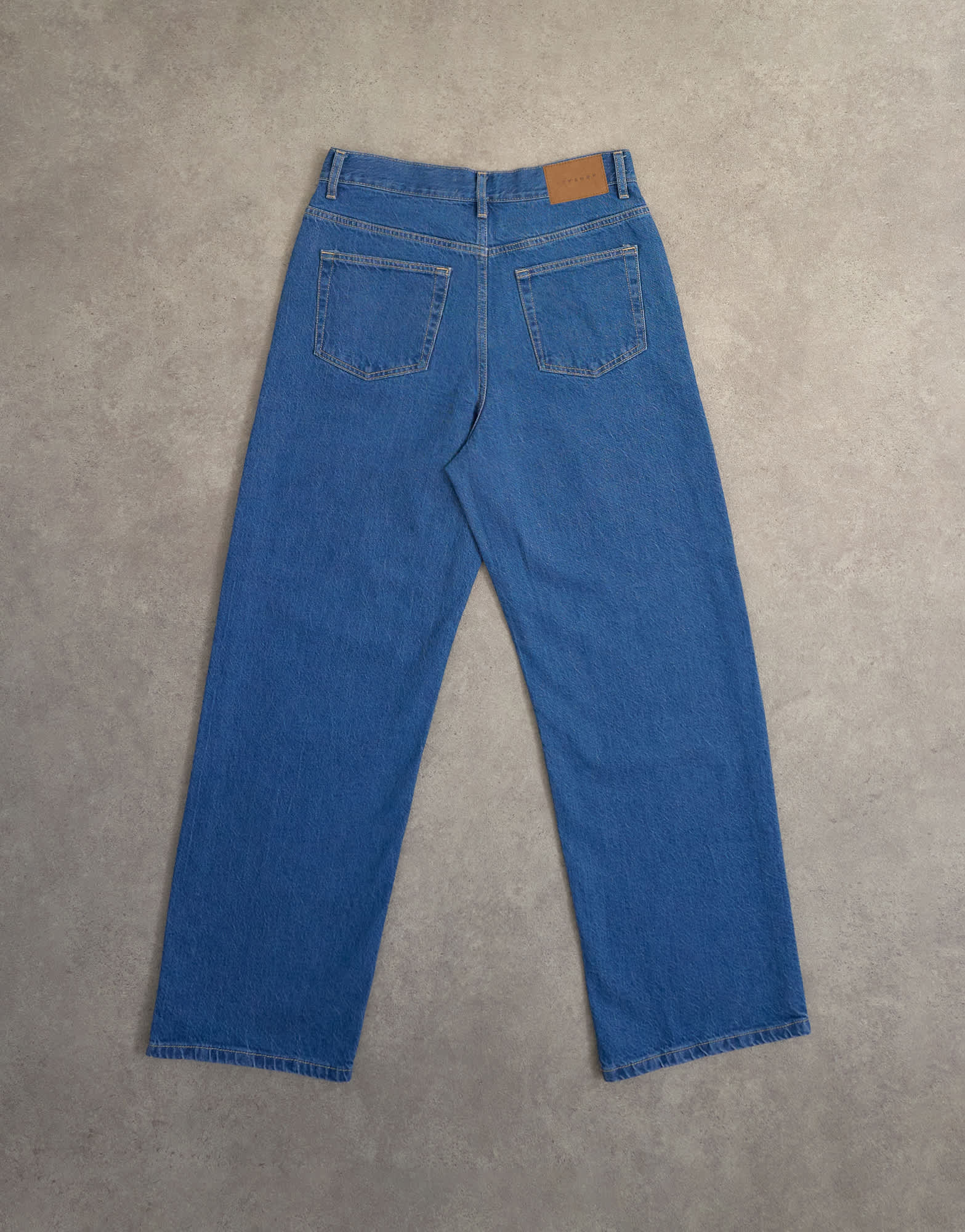 Topshop Column mid rise jean in rich blue