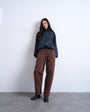 Topshop Lowrie low rise baggy jeans in chocolate