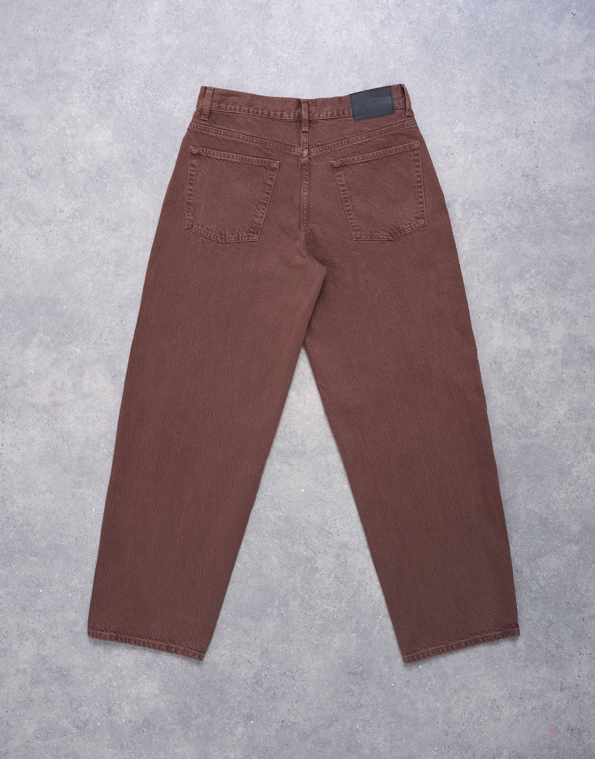 Topshop Lowrie low rise baggy jeans in chocolate