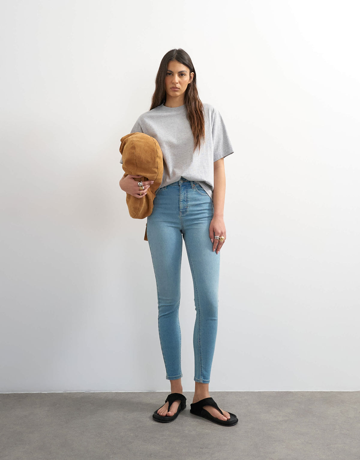 Topshop Jamie high rise jeans in  bleach