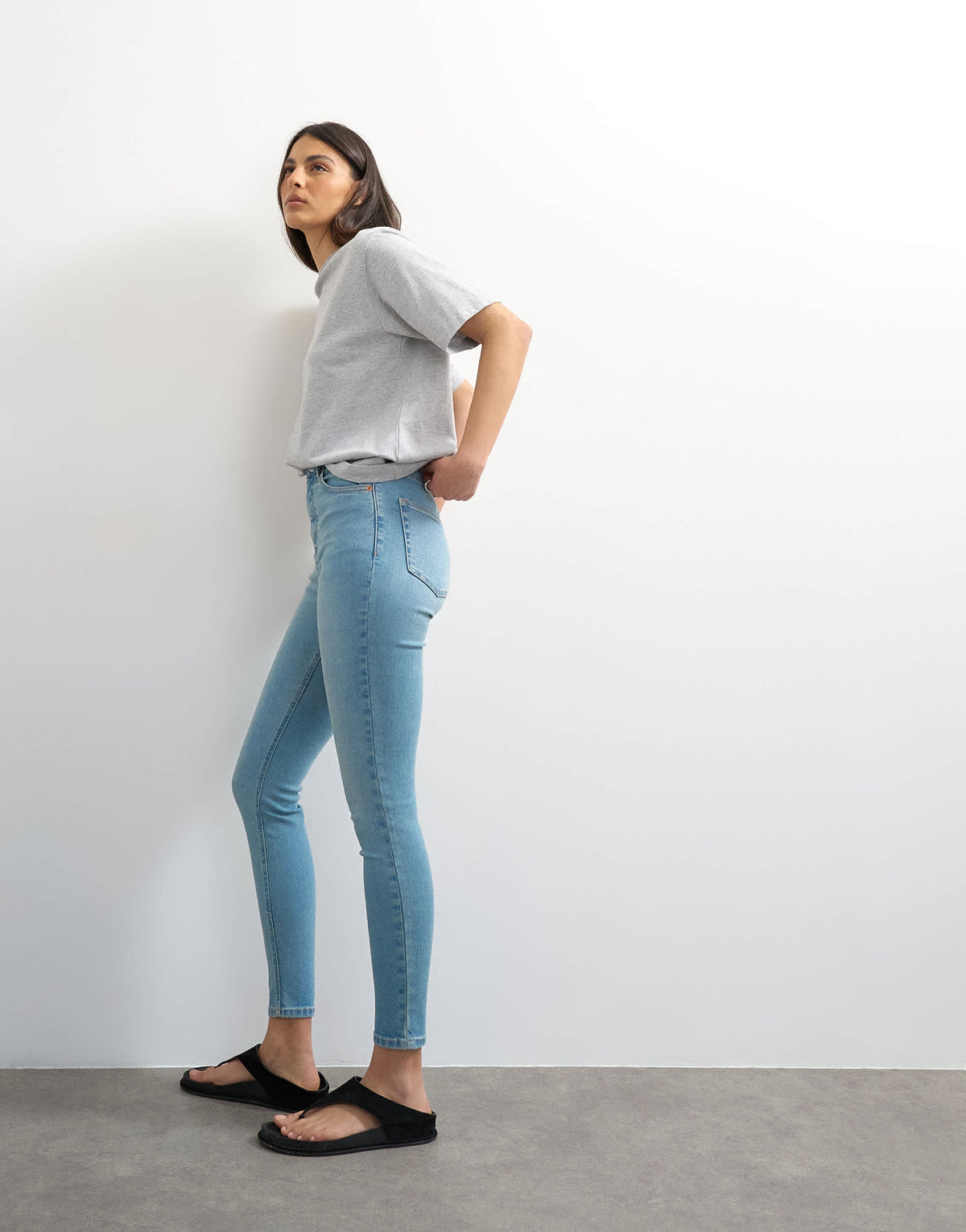 Topshop Jamie high rise jeans in  bleach